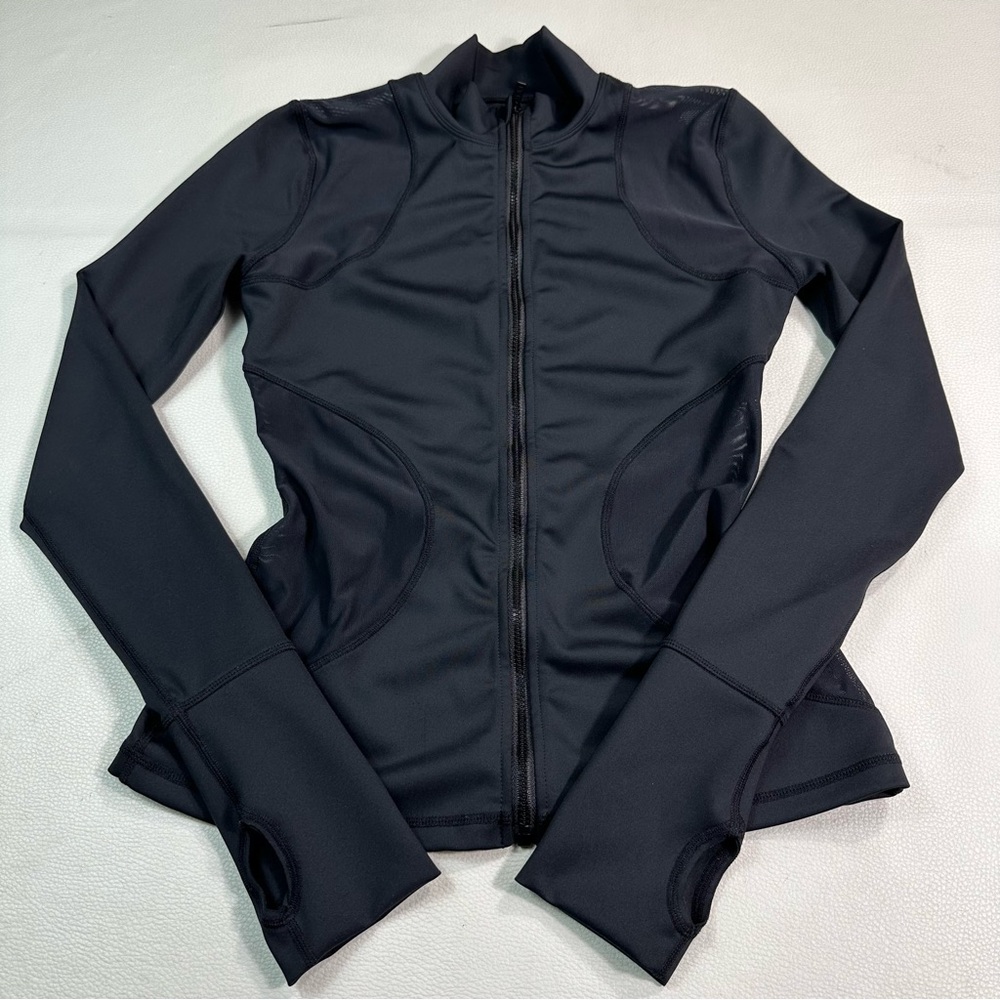 IVL Collective Hydralux Perforated Athletic Jacket Black Stretch Activewear